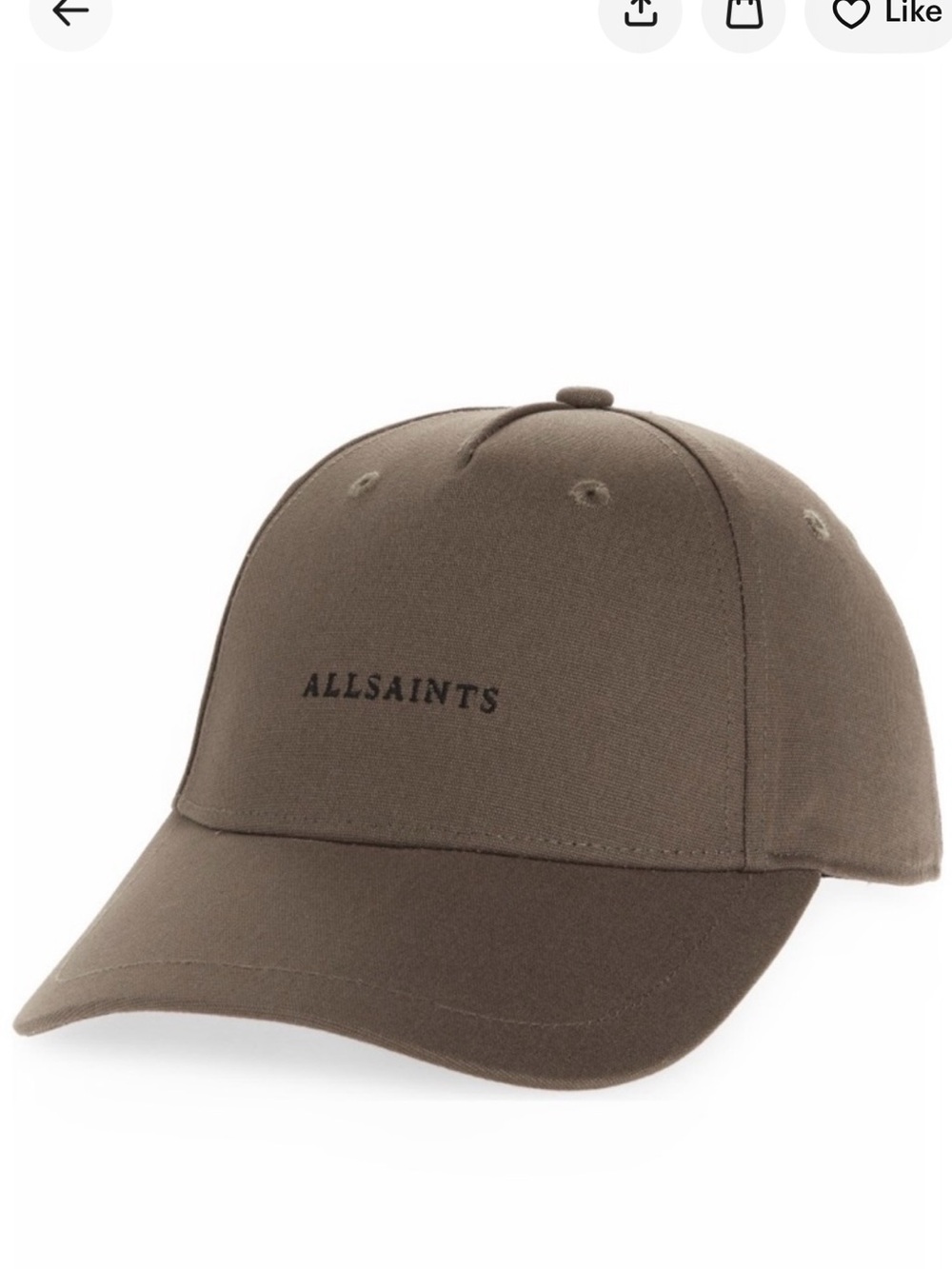 AllSaints Olive Brown Logo Baseball Cap